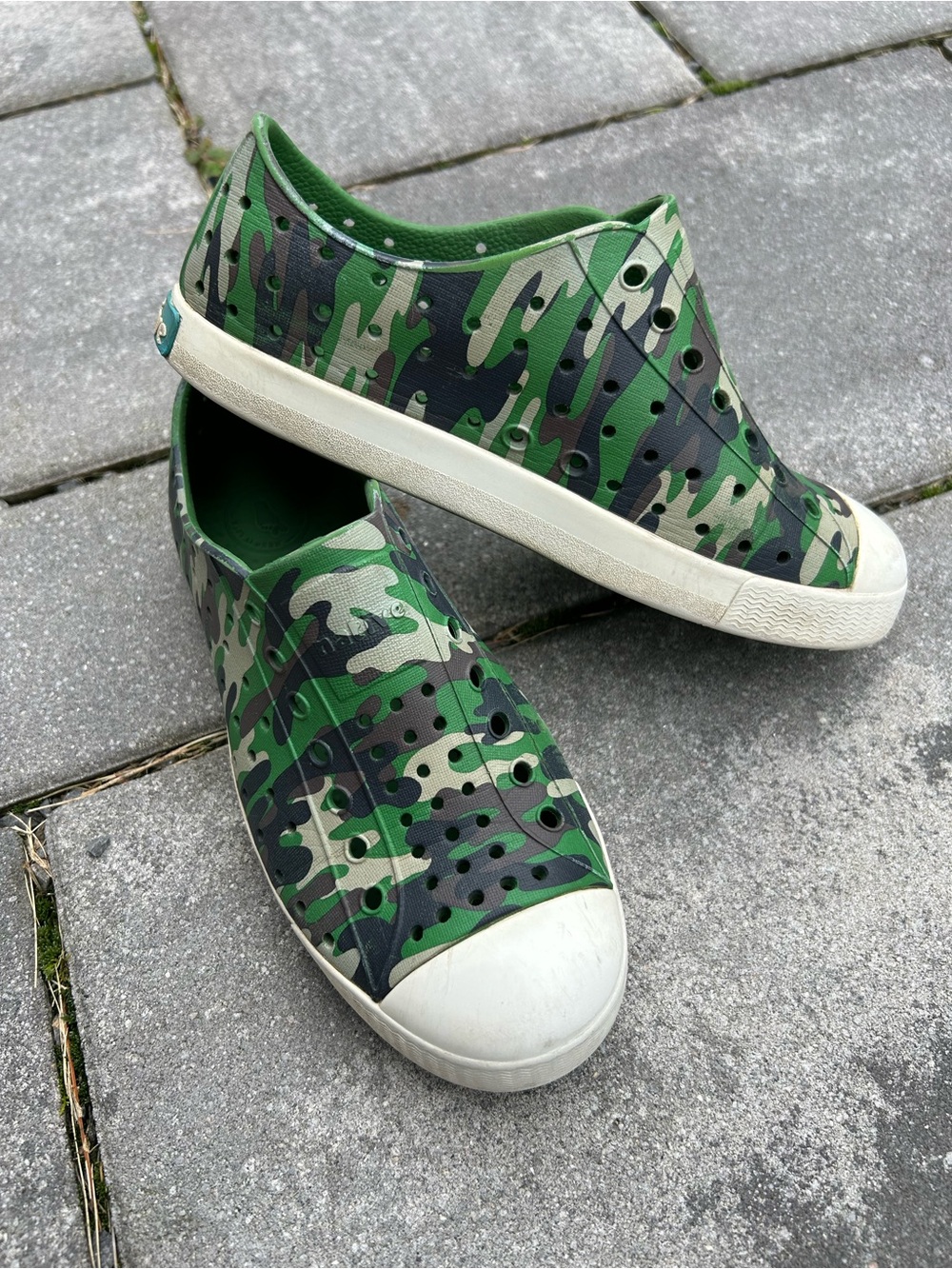 Native Kids Camouflage Slip-On Sneakers